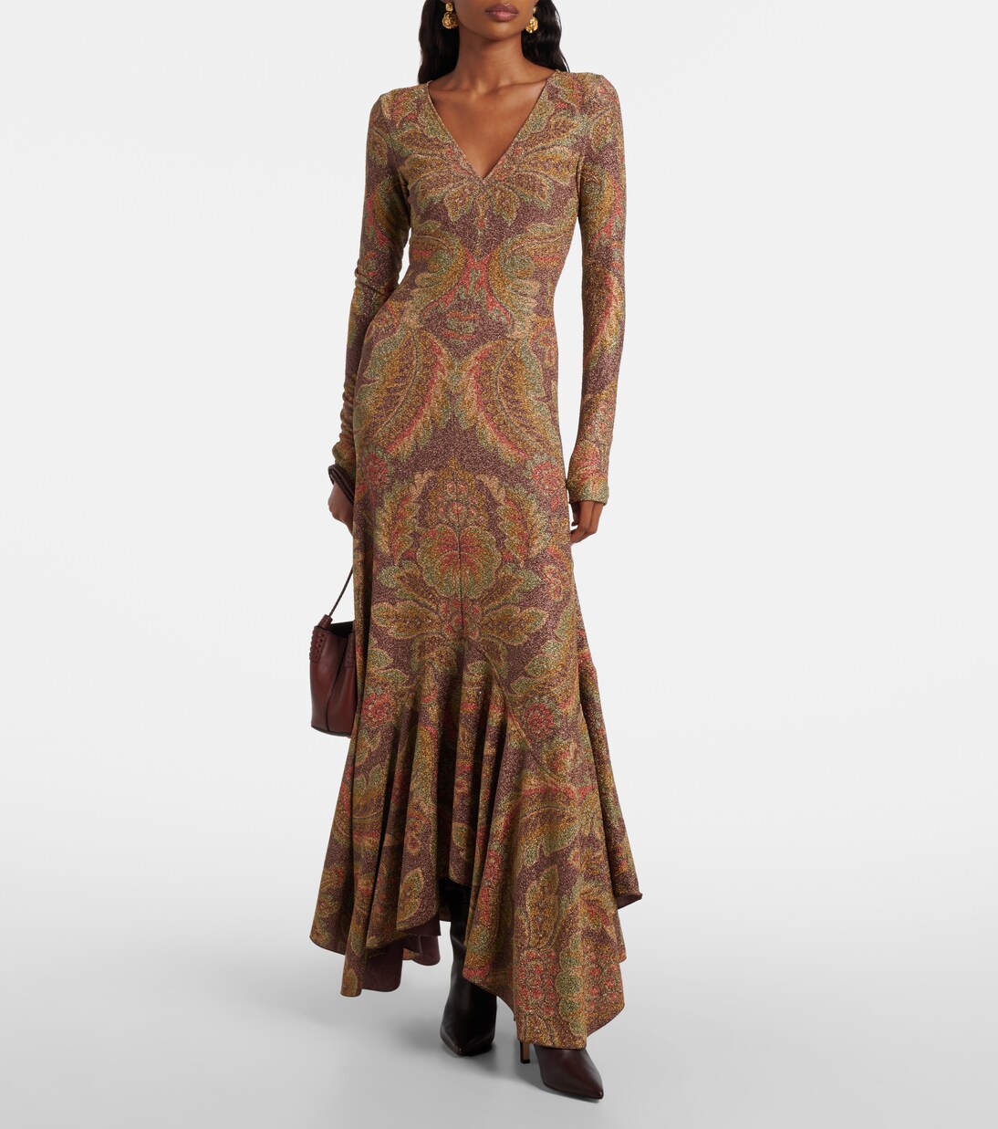 Vestido de fiesta asimétrico de rizo de jersey | Etro