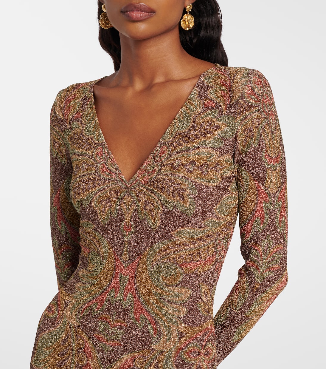 Vestido de fiesta asimétrico de rizo de jersey | Etro