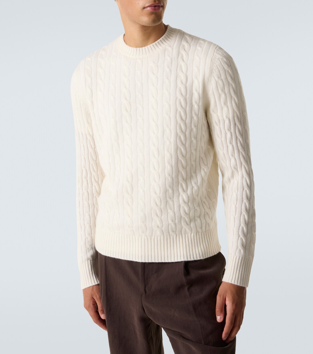 Pullover Duke Street in cashmere a trecce | Arch4