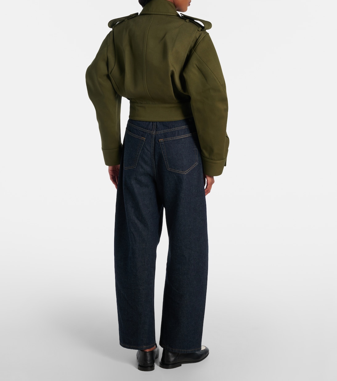 Cropped-Jacke aus Baumwolle und Wolle | Givenchy