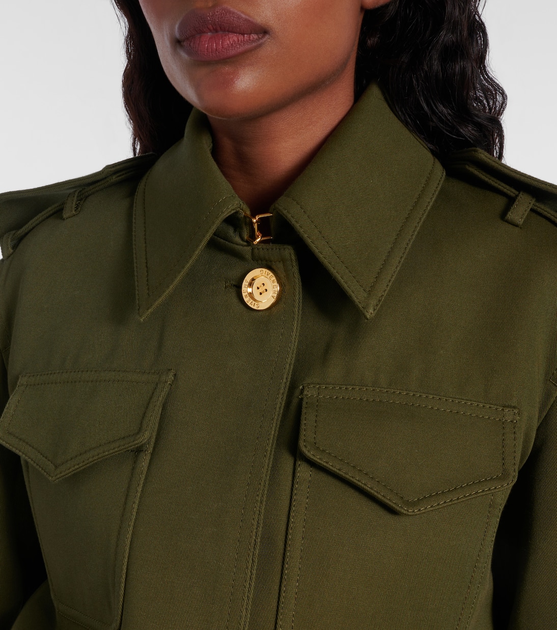 Cropped-Jacke aus Baumwolle und Wolle | Givenchy