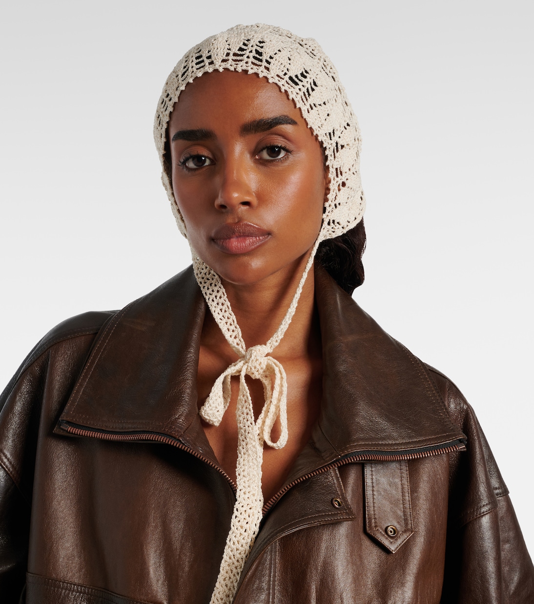 Crochet cotton hood | Magda Butrym