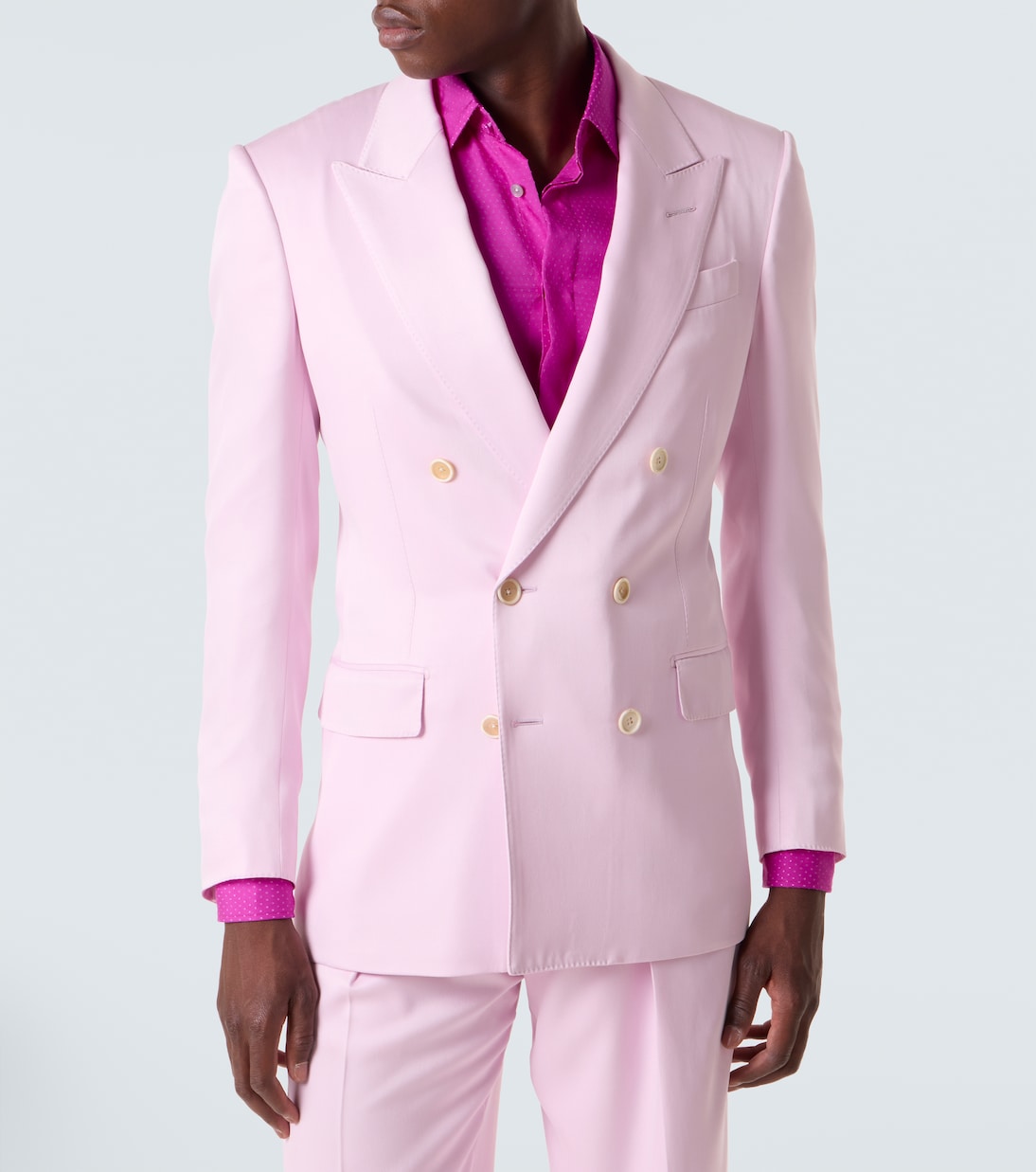 Chaqueta de traje de gabardina de seda | Tom Ford