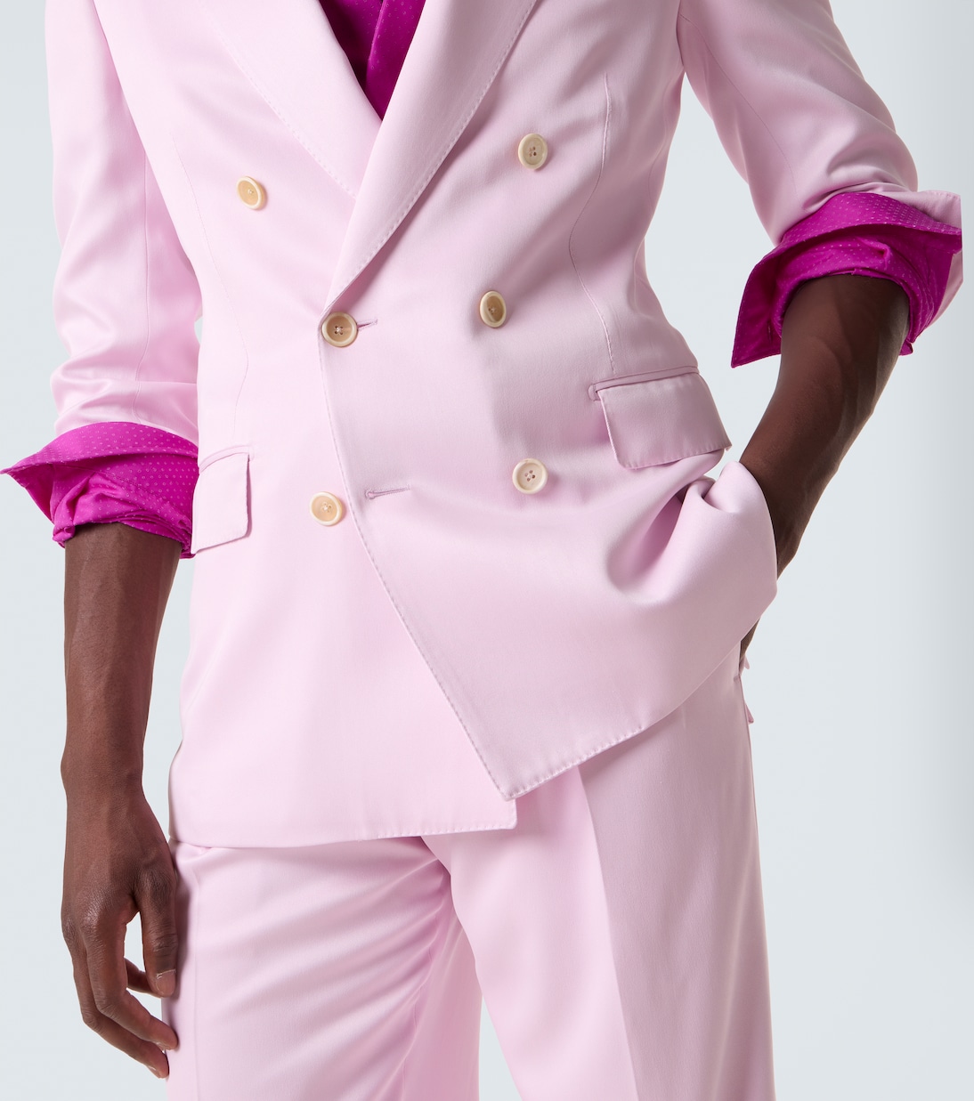Chaqueta de traje de gabardina de seda | Tom Ford