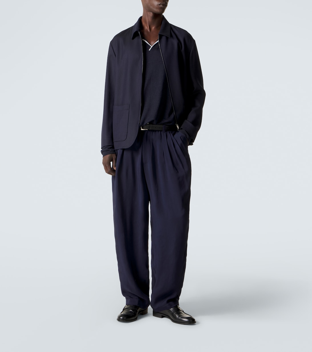 Linen and silk polo sweater | Giorgio Armani