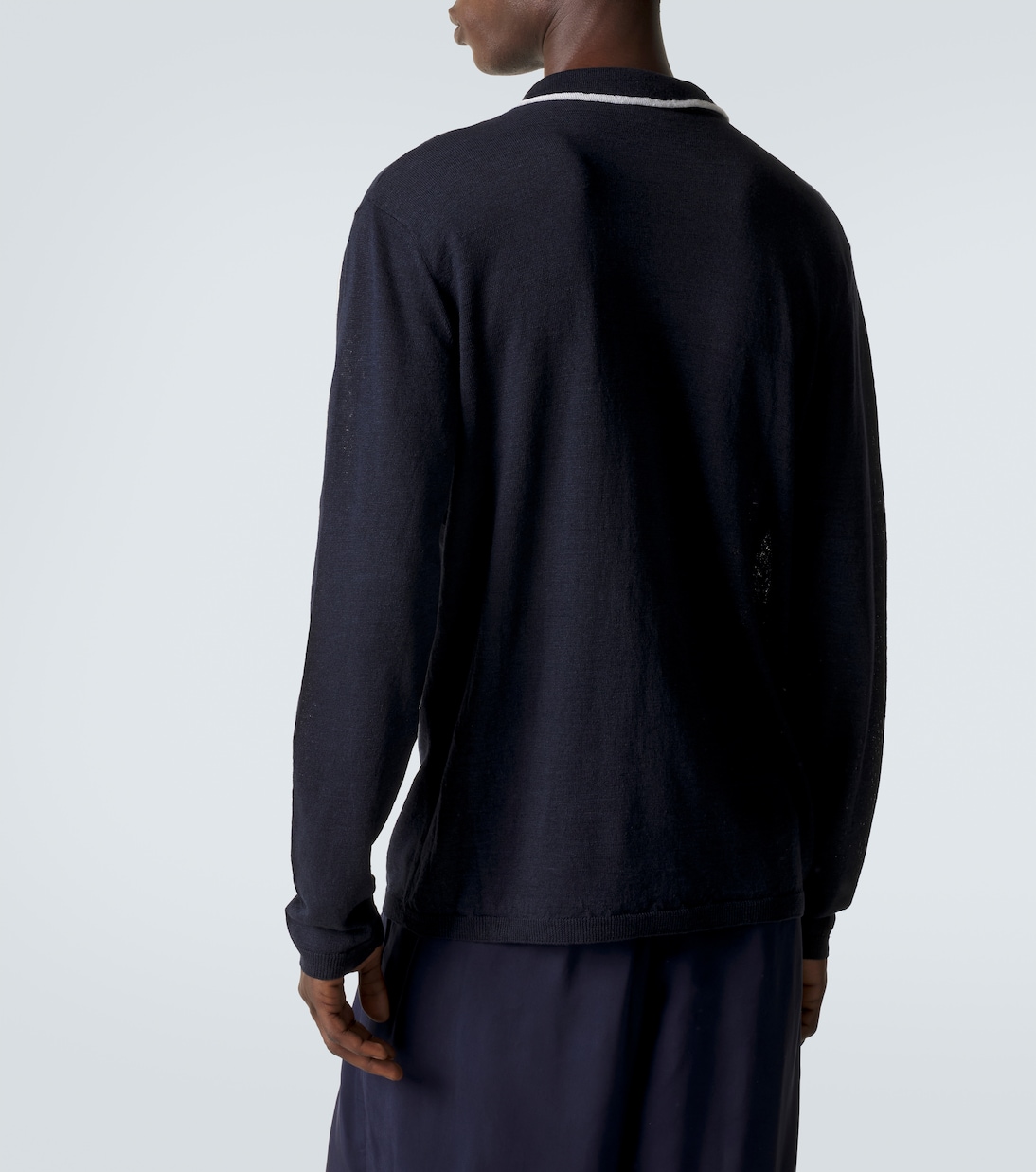 Linen and silk polo sweater | Giorgio Armani