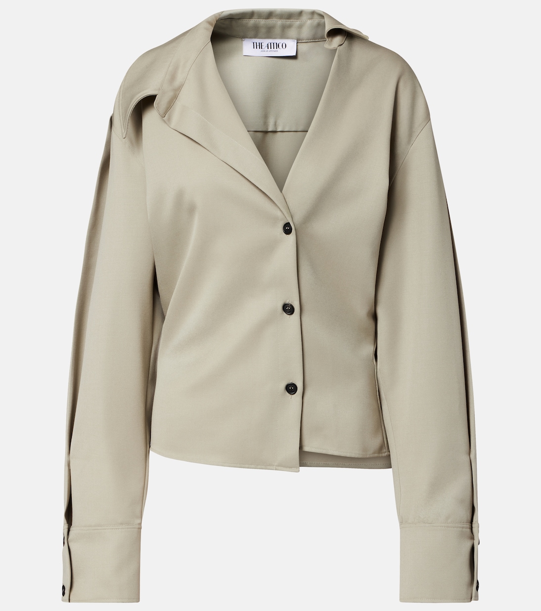 Camicia in lana drappeggiata | The Attico