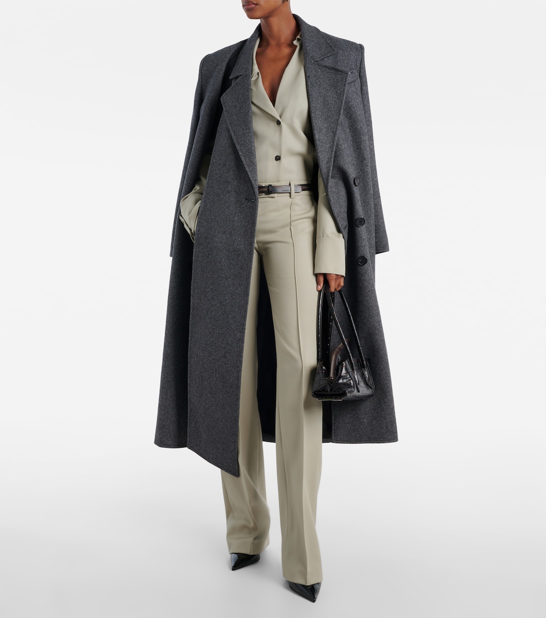 Camicia in lana drappeggiata | The Attico