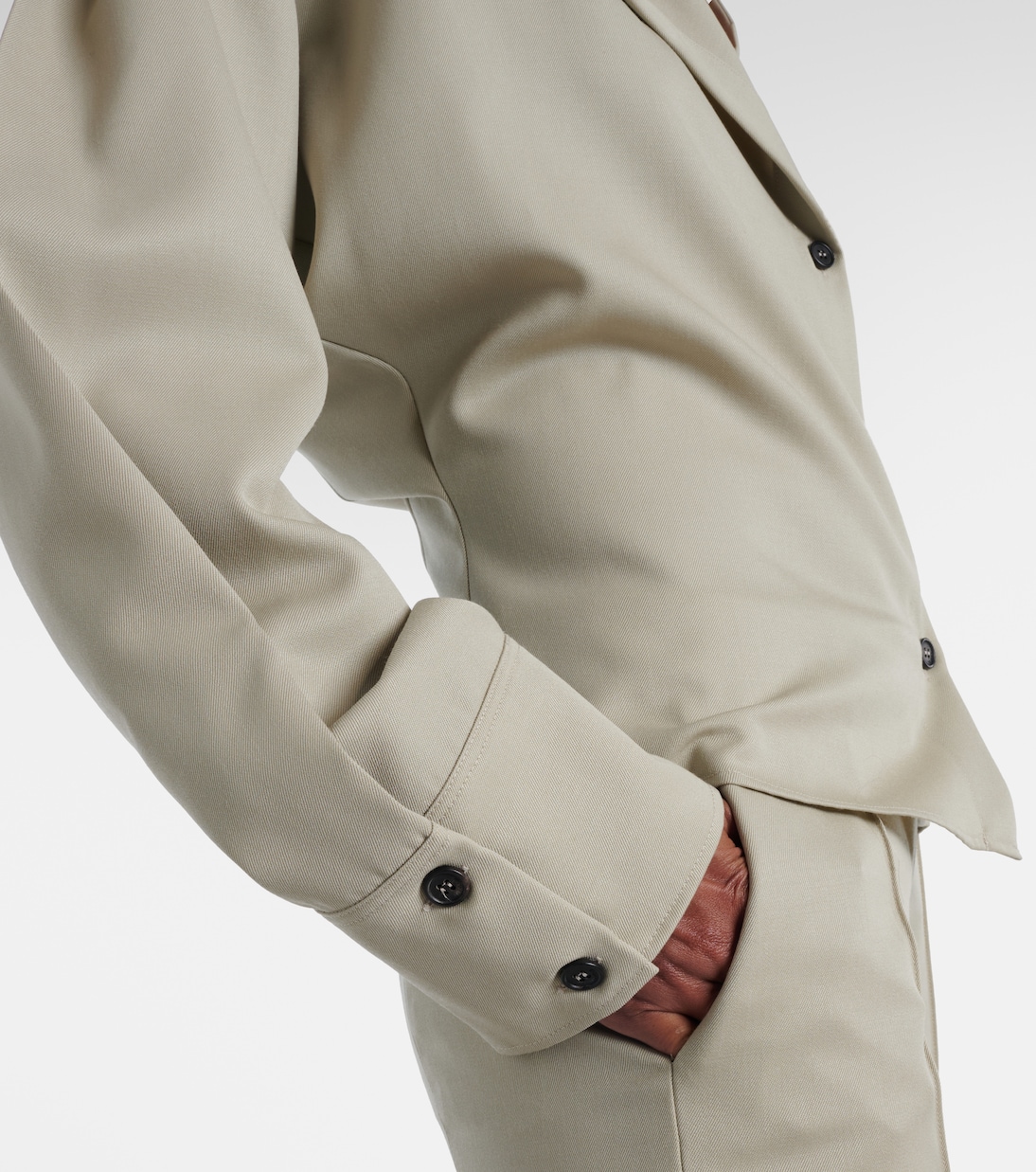 Camicia in lana drappeggiata | The Attico