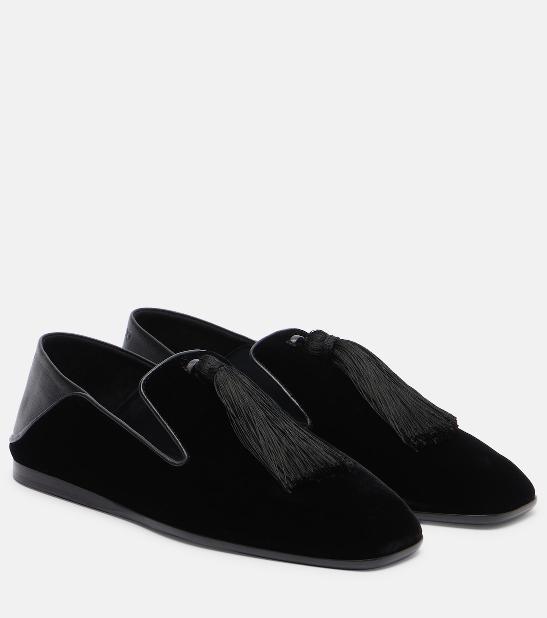 Slip-Ons Eliot Slipper aus Samt mit Leder | Jimmy Choo