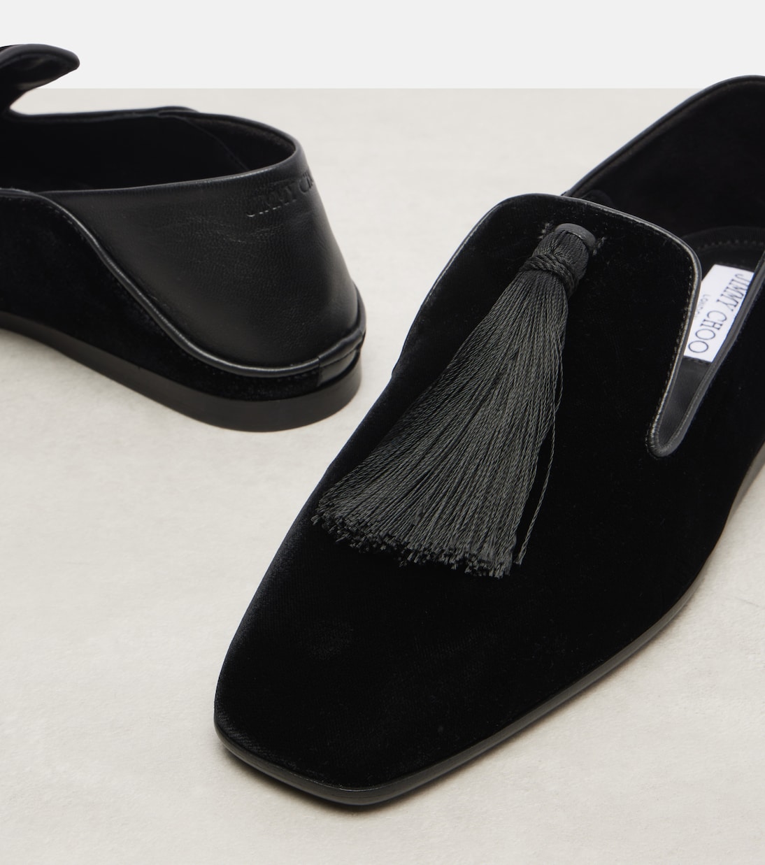 Slip-Ons Eliot Slipper aus Samt mit Leder | Jimmy Choo