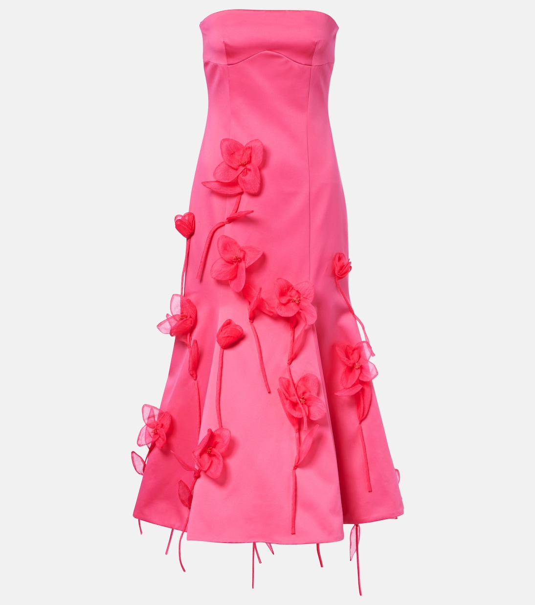 Floral-appliqué midi dress | Rotate