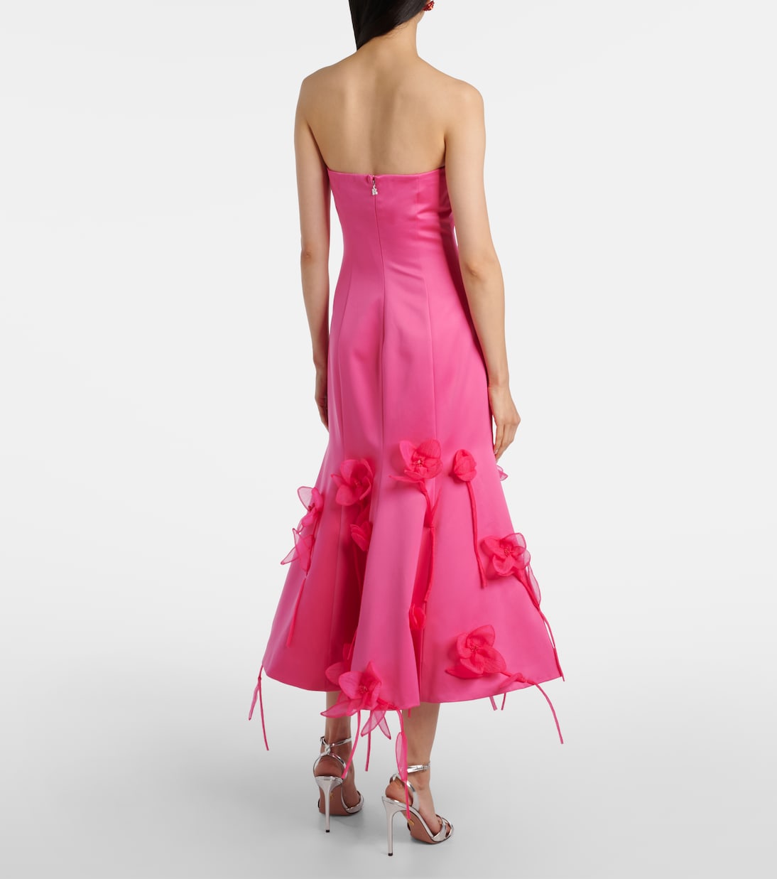 Floral-appliqué midi dress | Rotate