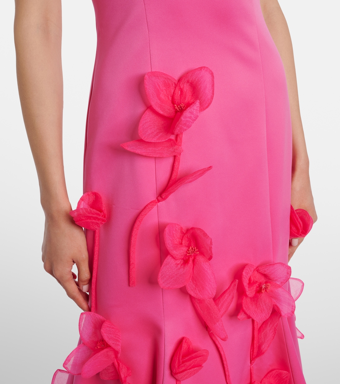 Floral-appliqué midi dress | Rotate