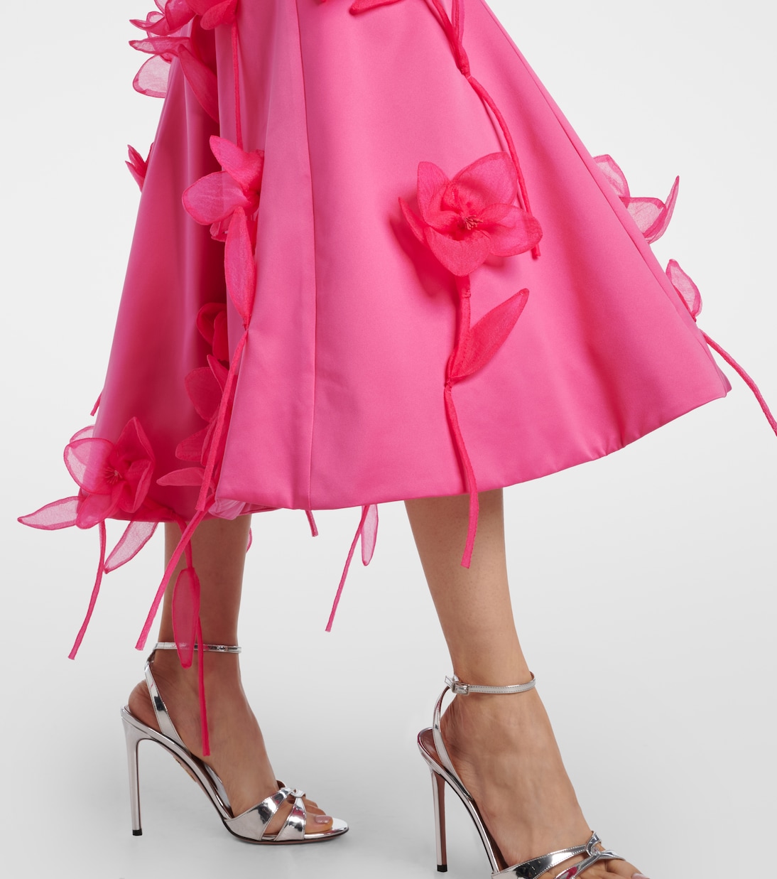 Floral-appliqué midi dress | Rotate