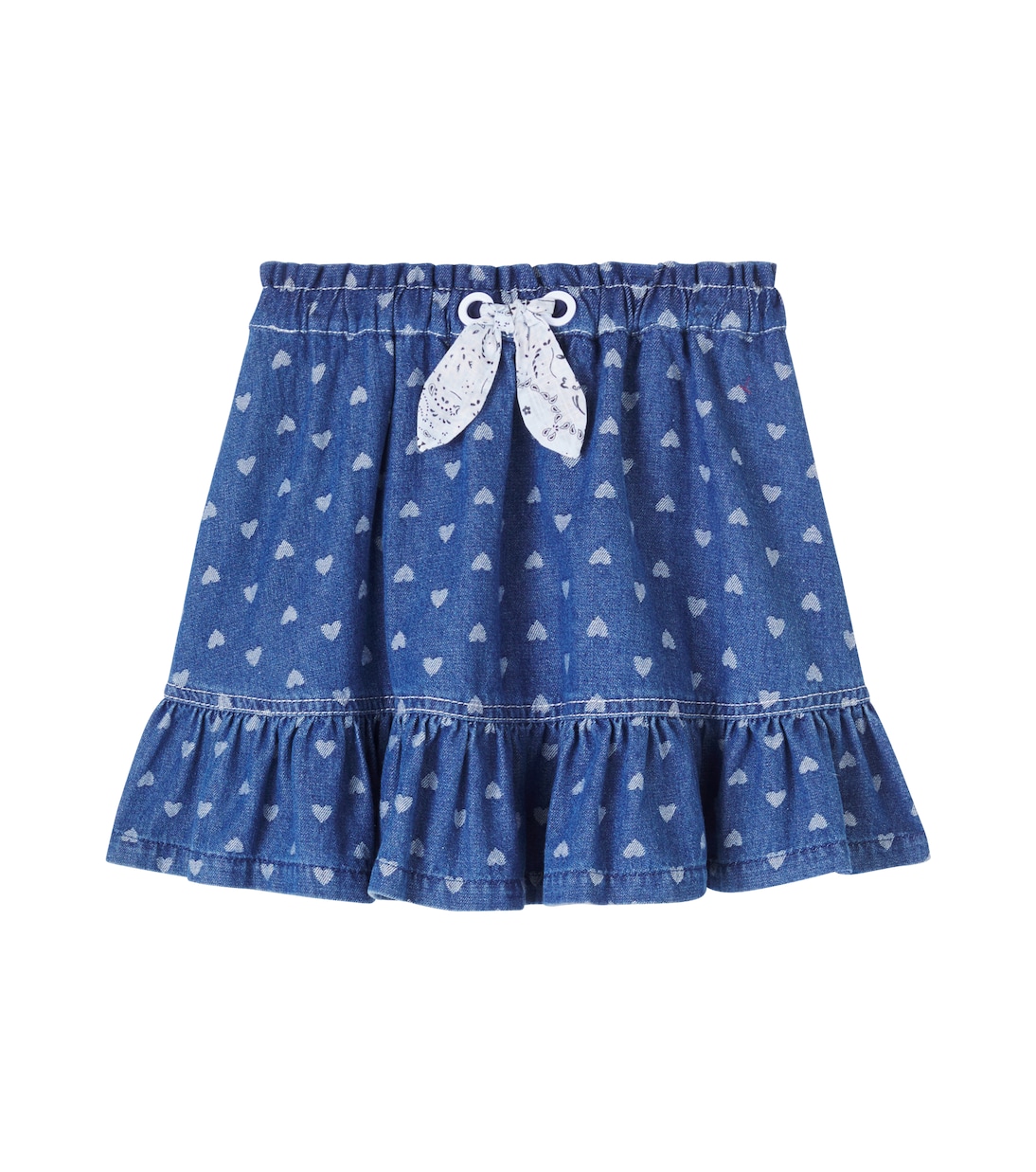 Printed denim skirt  | Zimmermann Kids