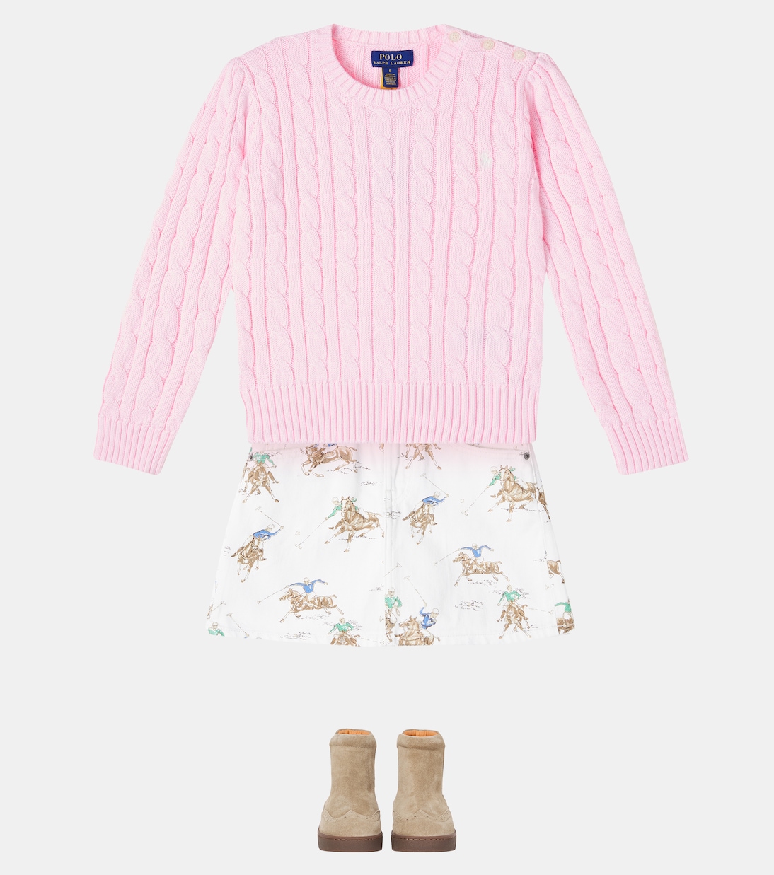 Cable-knit cotton sweater | Polo Ralph Lauren Kids
