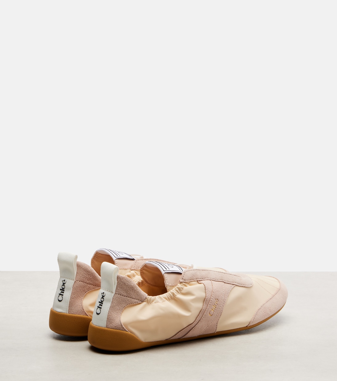 Chloé Kick suede-trimmed sneakers | Chloé