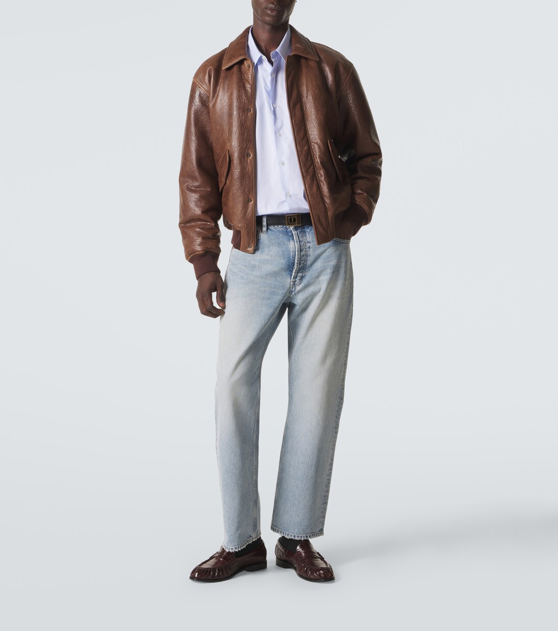 Le Loafer eel leather penny loafers | Saint Laurent