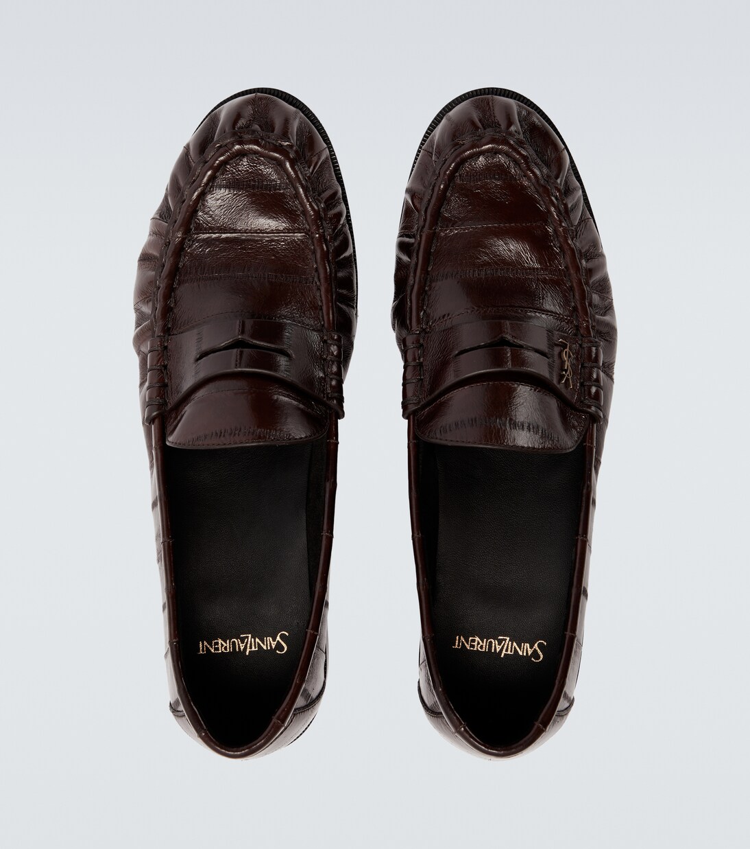 Le Loafer eel leather penny loafers | Saint Laurent