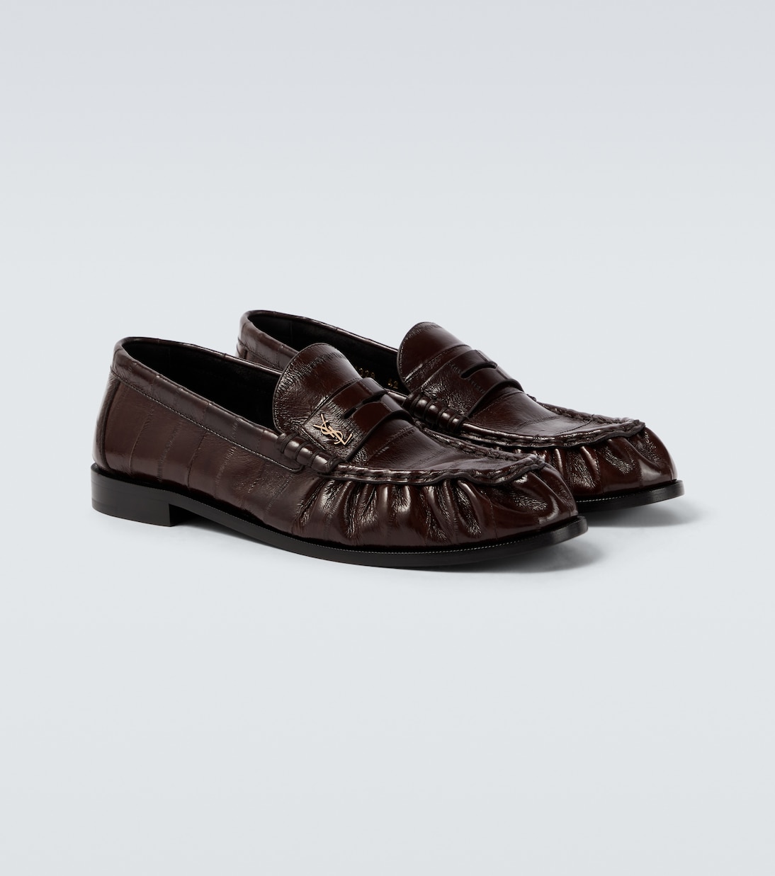 Le Loafer eel leather penny loafers | Saint Laurent
