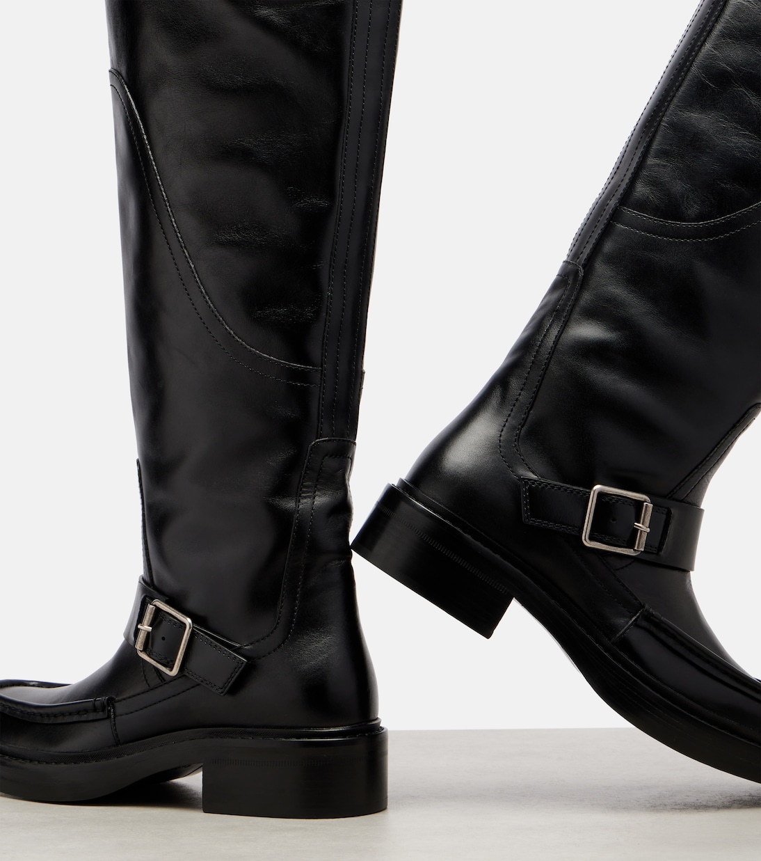 Joe leather over-the-knee boots | Saint Laurent