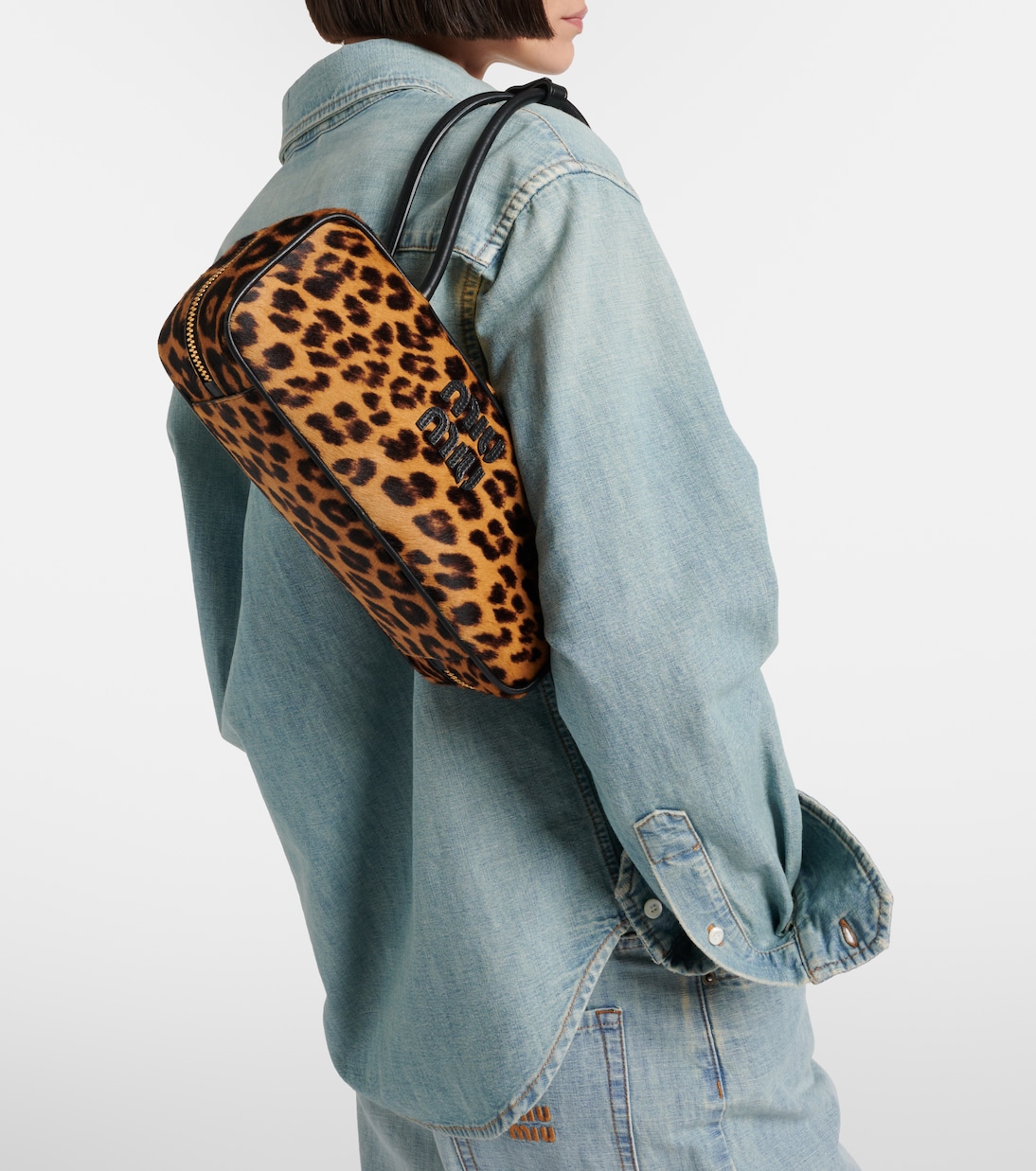 Schultertasche aus Kalbshaar | Miu Miu