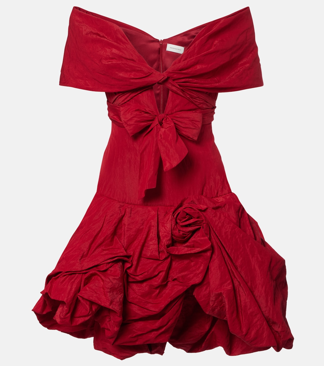 Off-shoulder cotton-blend taffeta minidress | Magda Butrym
