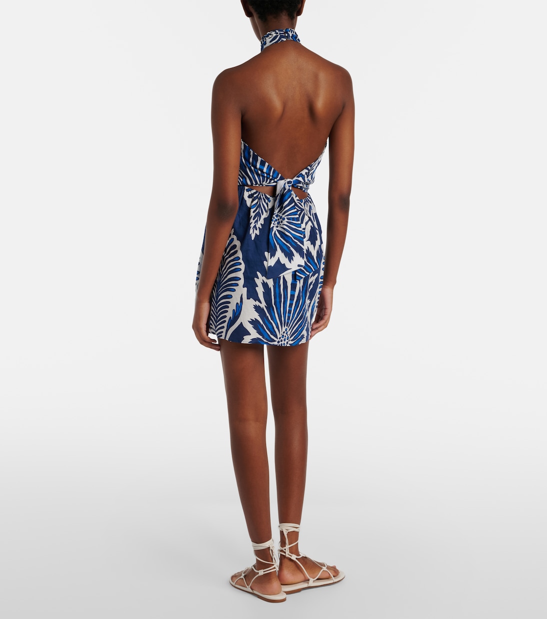 Manon floral halterneck cotton minidress | Poupette St Barth