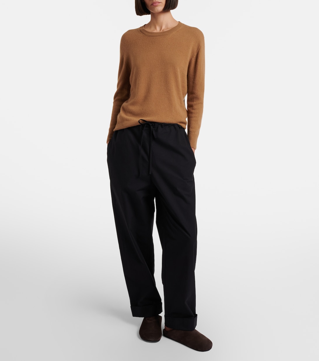 Pantaloni regular Delano in cotone | The Row