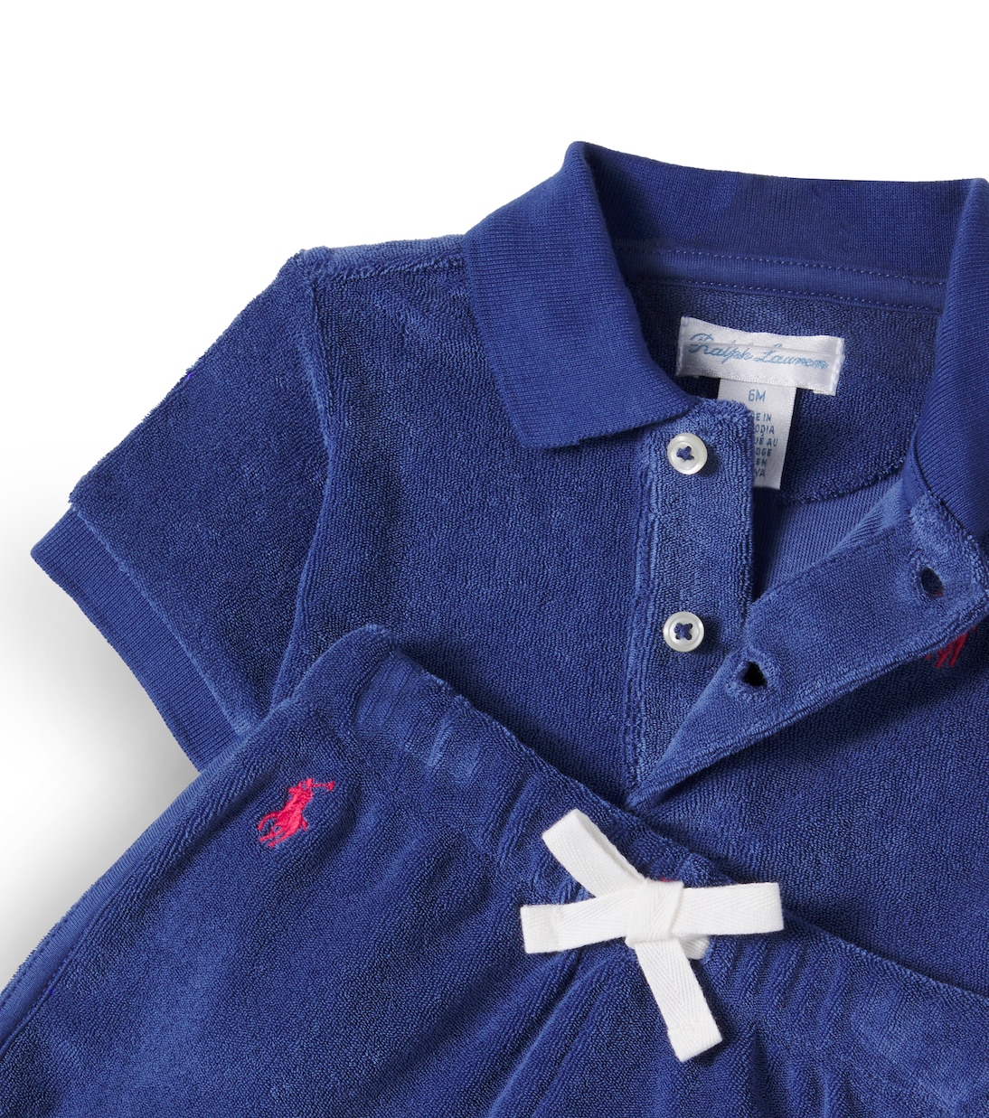 Baby terry polo shirt and shorts set | Polo Ralph Lauren Kids