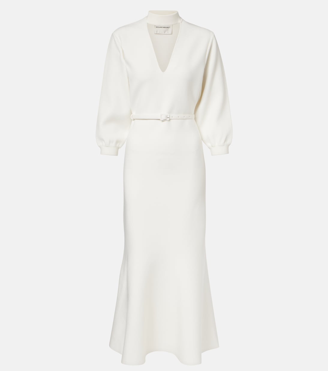 Cutout knitted belted midi dress | Roland Mouret