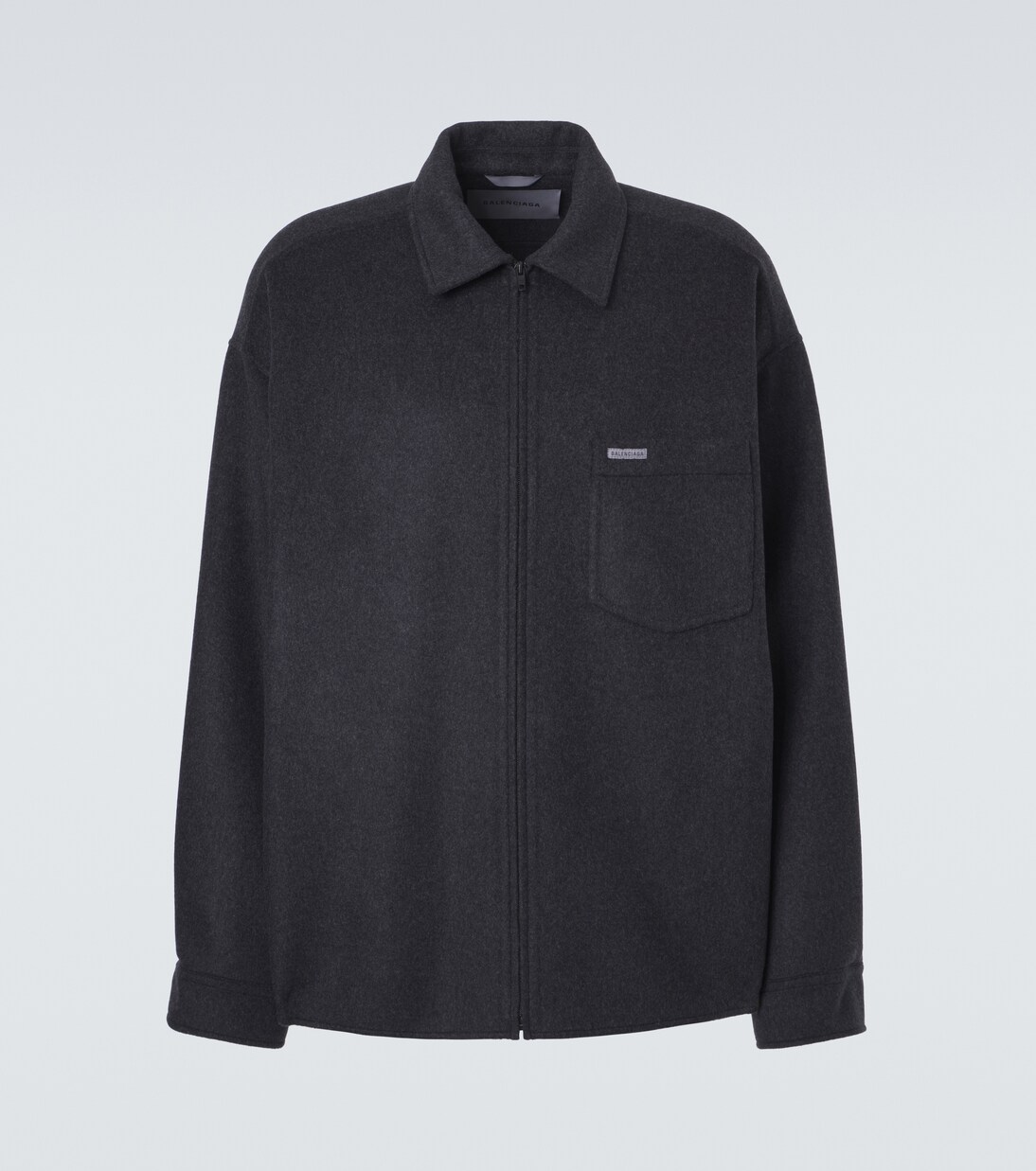 Wool-blend zip-up overshirt | Balenciaga