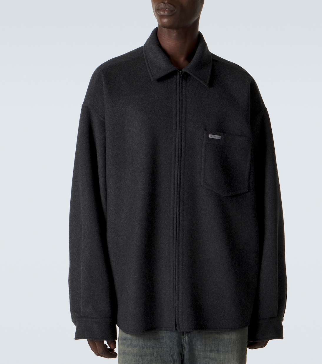 Wool-blend zip-up overshirt | Balenciaga