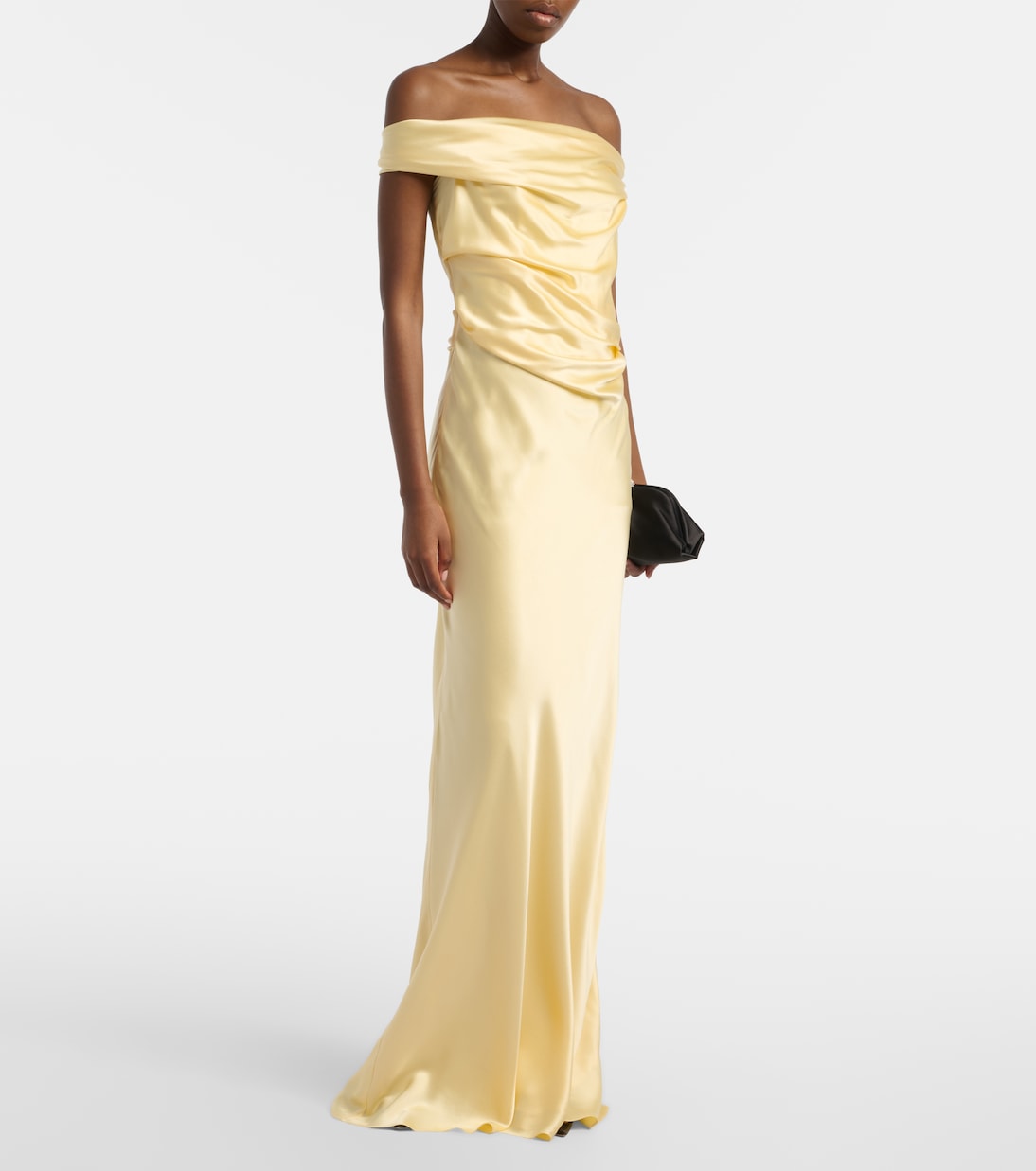 Bardot draped silk charmeuse gown | The Sei