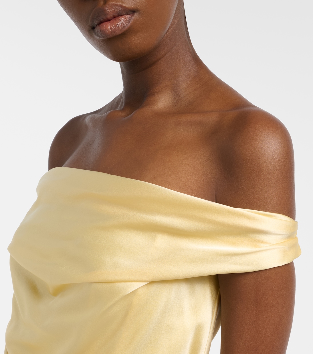 Bardot draped silk charmeuse gown | The Sei