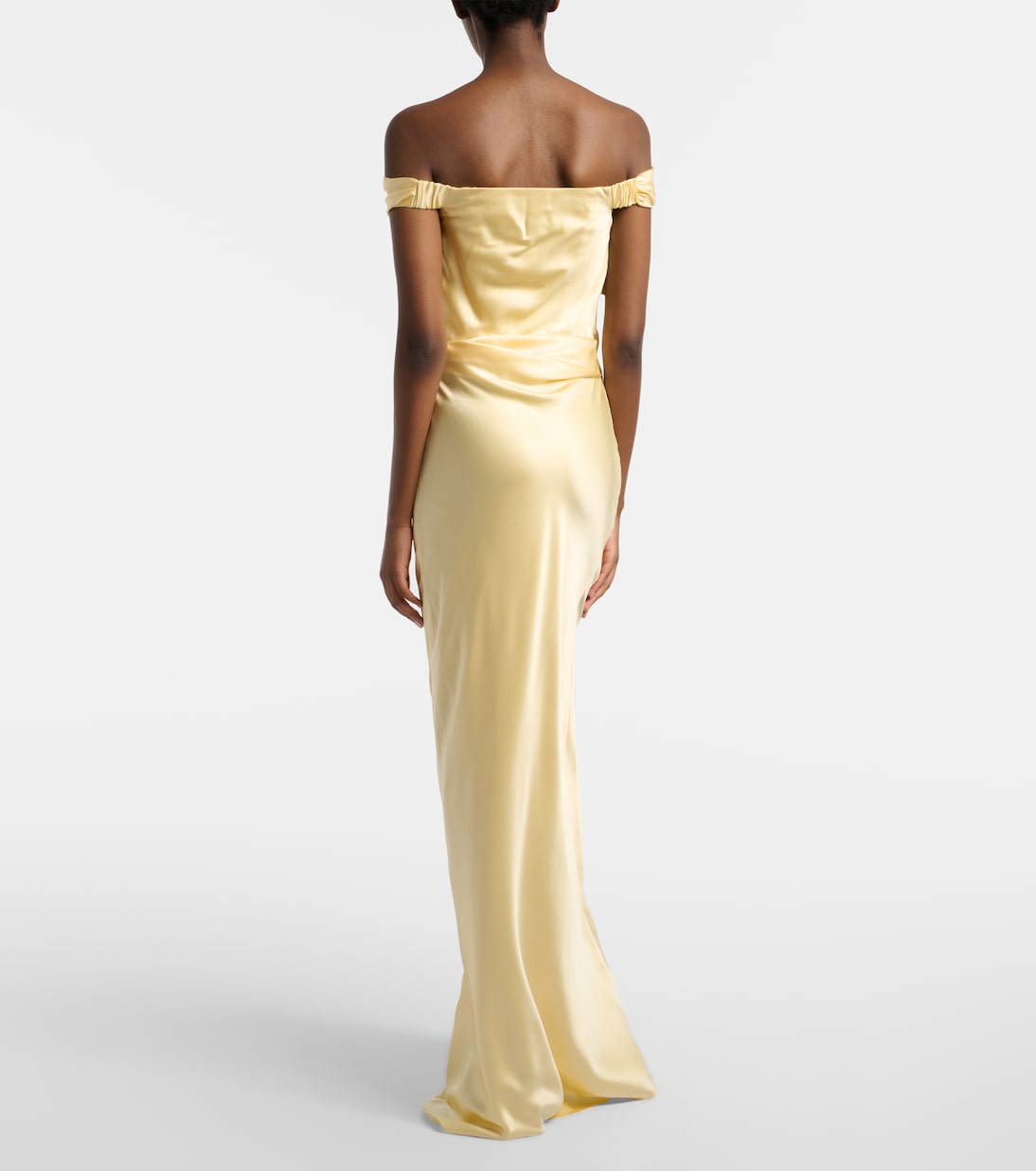 Bardot draped silk charmeuse gown | The Sei