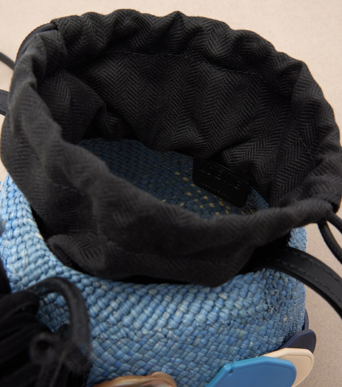 Bolso al hombro Paula's Ibiza Bird de rafia | Loewe