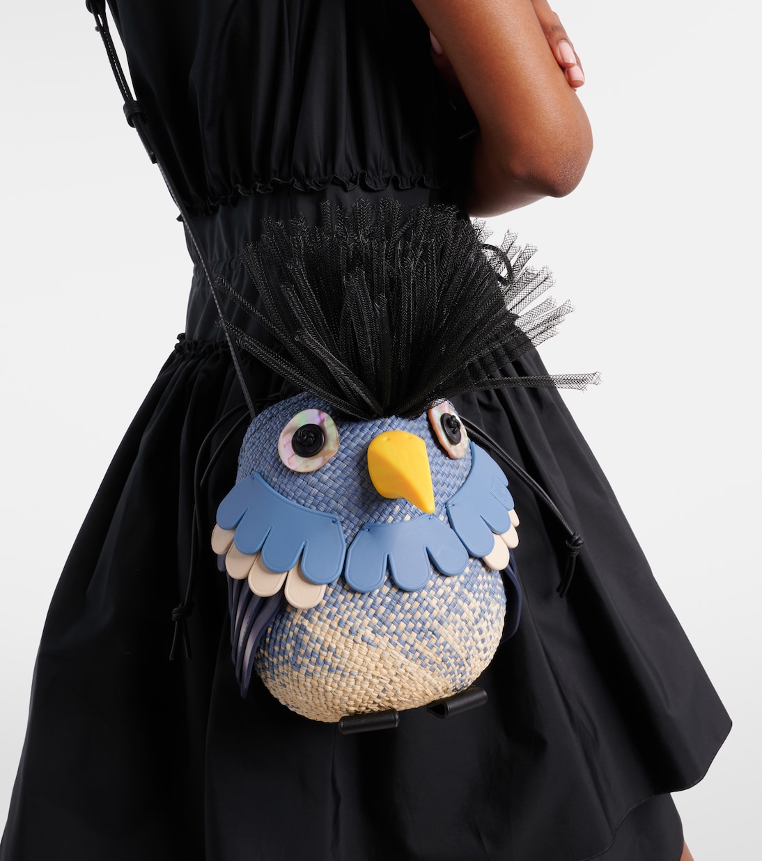 Bolso al hombro Paula's Ibiza Bird de rafia | Loewe