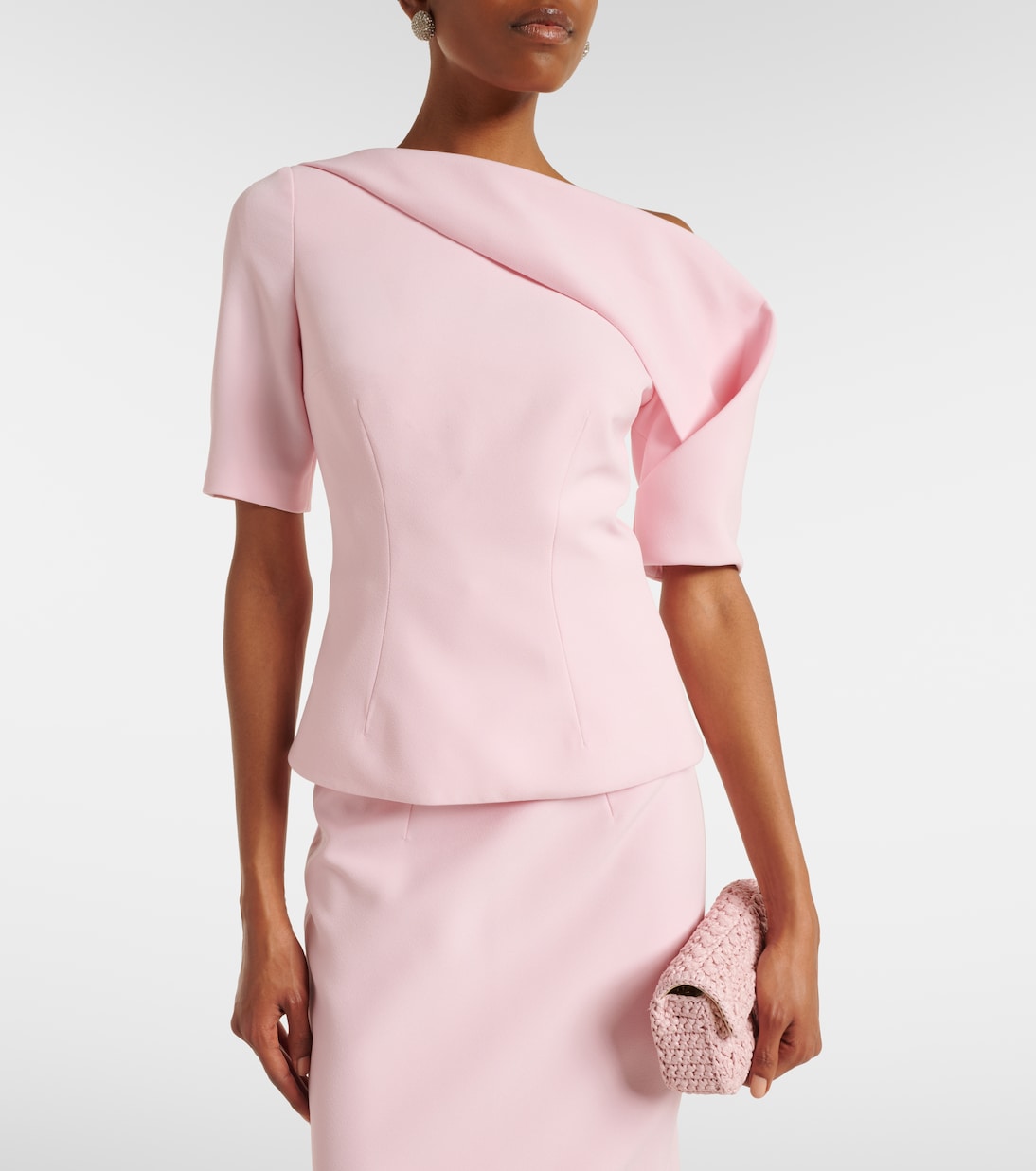 Marley draped crêpe top | Safiyaa