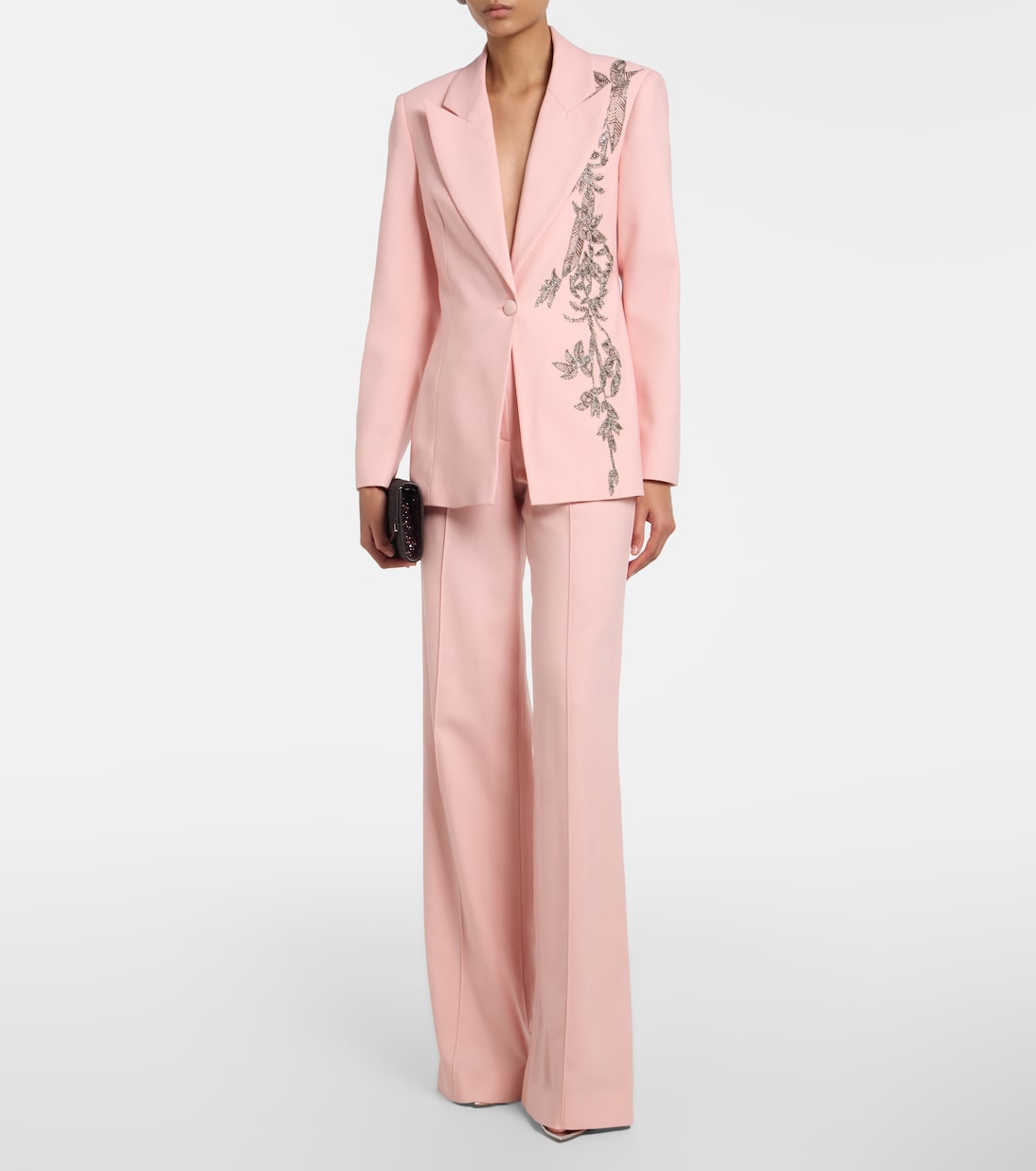 Lesia embellished wool-blend blazer | Costarellos