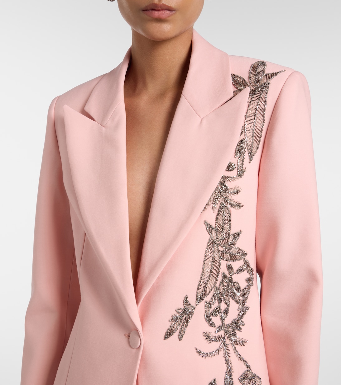 Lesia embellished wool-blend blazer | Costarellos