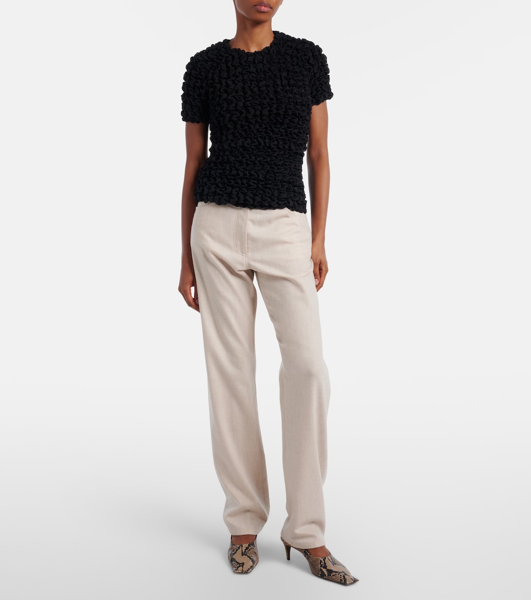 Callum wool and cashmere straight pants | Khaite