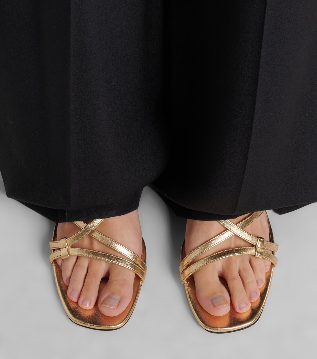 Slingback-Sandalen Farris aus Metallic-Leder | Jimmy Choo