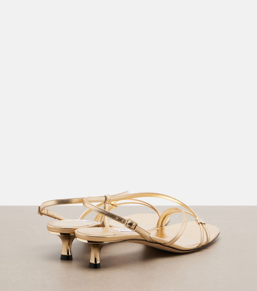 Slingback-Sandalen Farris aus Metallic-Leder | Jimmy Choo