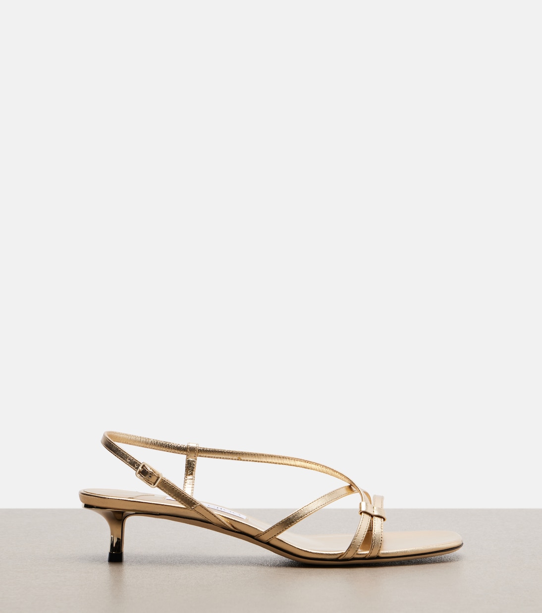 Slingback-Sandalen Farris aus Metallic-Leder | Jimmy Choo