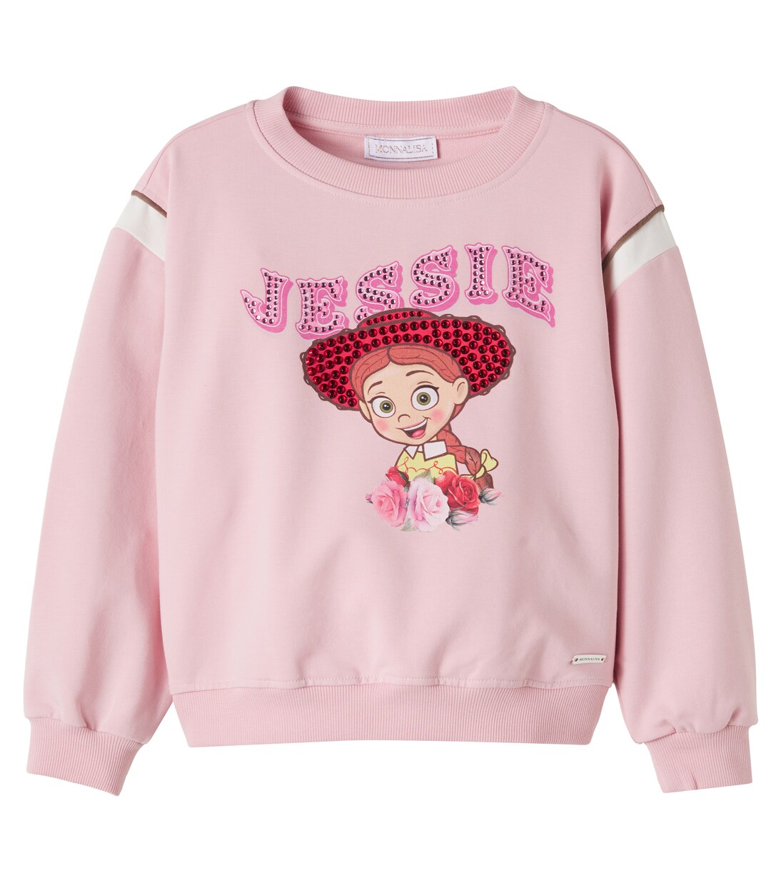 Embellished printed cotton-blend sweatshirt | Monnalisa
