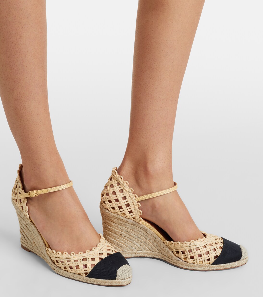 Alpargatas con cuña Sunburst de rafia | Aquazzura