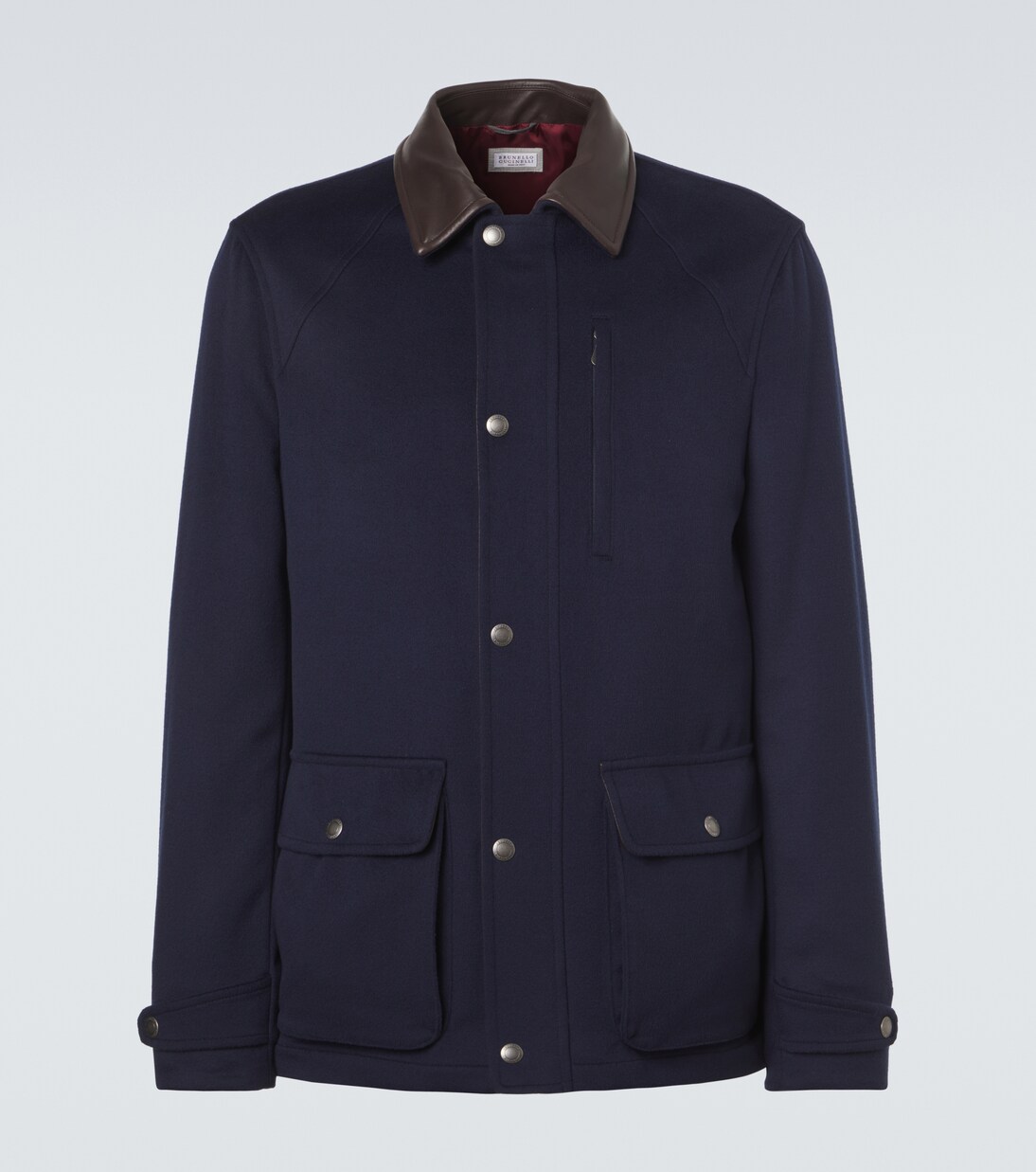 Chaqueta de lana con piel | Brunello Cucinelli