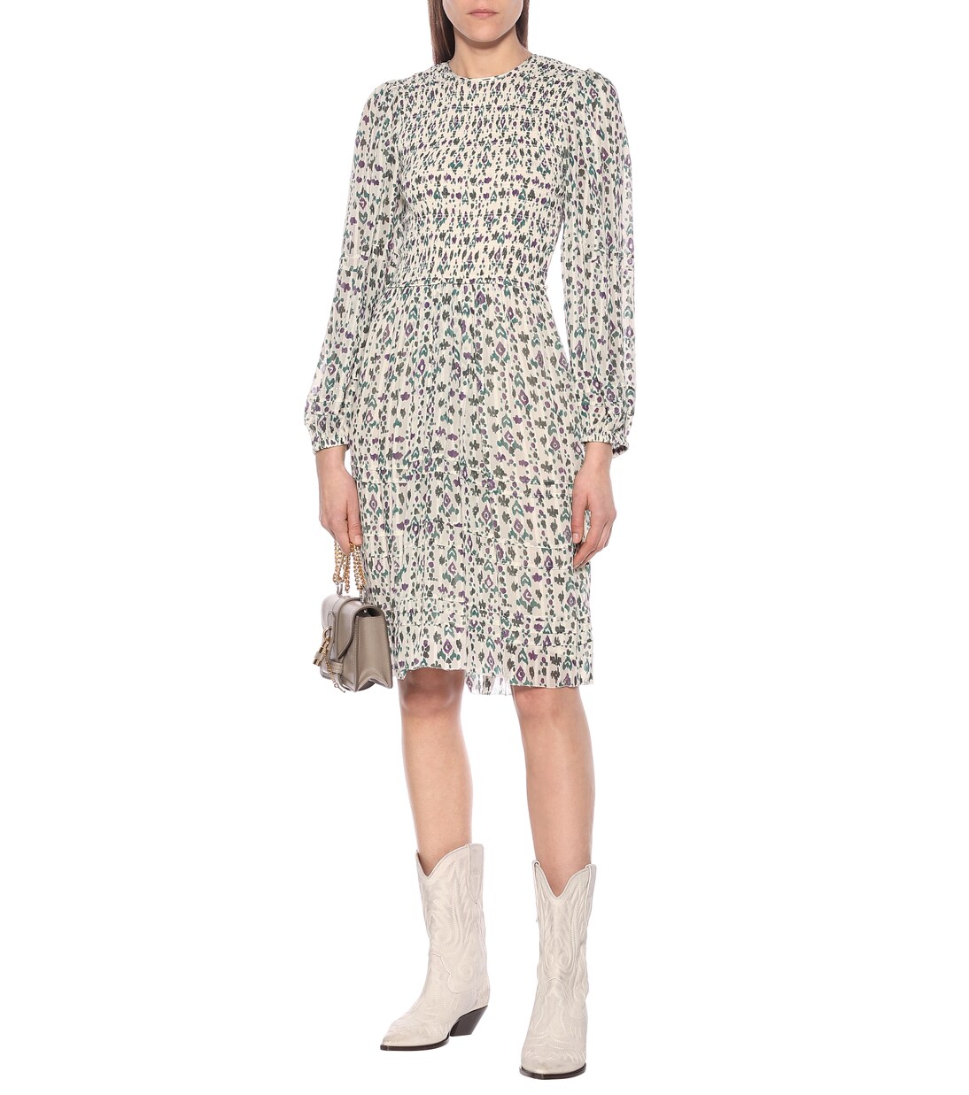 Robe Eulie imprimée en crêpe | Marant Etoile